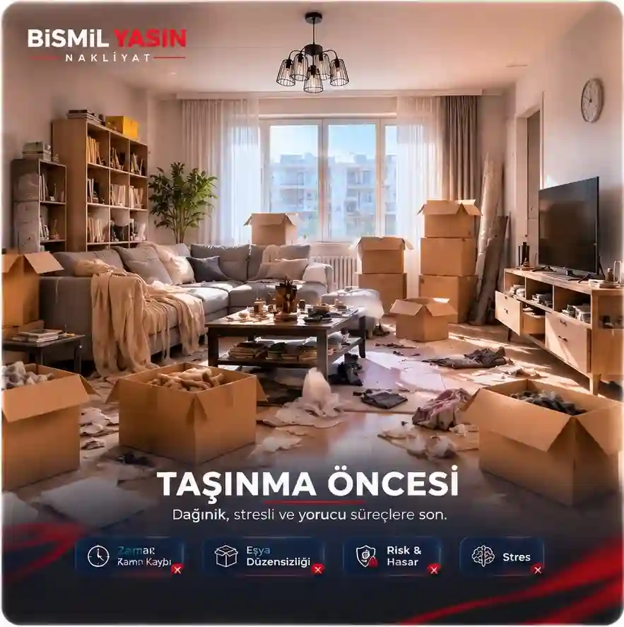 Taşınma öncesi dağınık ev