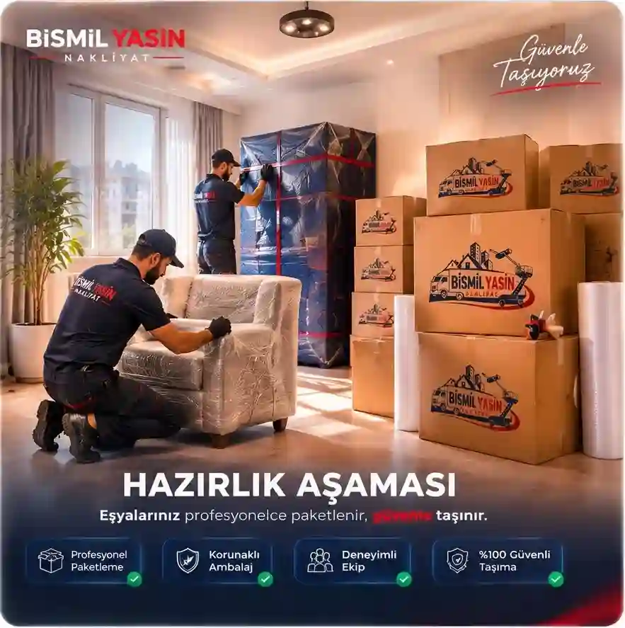 Taşınma sonrası düzenli ve paketlenmiş ev